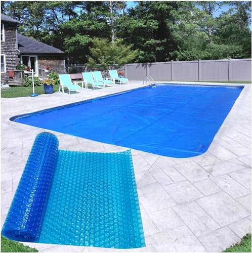 Solar Pool Cover for Pool, Hot Tub, Rectangle Pool Solar Cover Heaters Retaining Cover