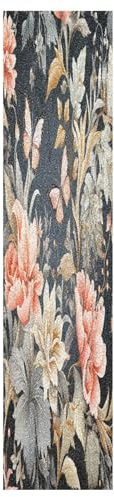 DDDIYEU Papier Peint À Motif Floral Grip de Skateboard Bande Grip Antidérapante Auto-adhésif Griptape de Longboard Sans Bulles 9x33in,44x10in(1pcs)