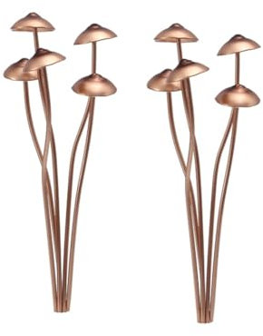 Jolsaawie Metal Mushroom Garden Statue Stake,Flower Pot Decoration,Outdoor Statue Mushroom Ground Decoration for Garden