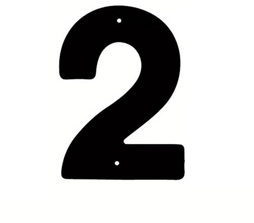 Chiffres modernes maison 6 pouces en métal, numéro porte en fer 15 cm, lettres d'adresse noires pour boîte aux lettres avec vis, pour chambre, extérieur, jardin, café, décoration murale(2)