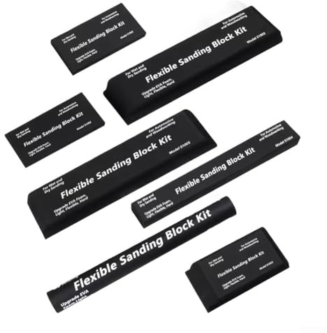 GLOBALHUT EVA Sanding Blocks, Flexible EVA Foam Wet Or Dry Sanding Blocks Set, For Automotive Car Bodywork Paint And Woodworking