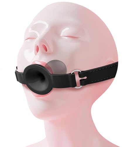 YUZHO Tiefes-Hals-Training für Paare|Silikon Ball Gag mit Atmungsloch Knebel|für Bondage Mundknebel Verstellbar BDSM|Women Men Fetish Role Play SM Sex Toy