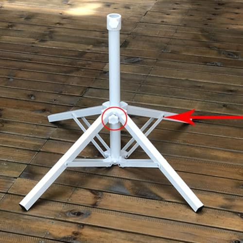 Jonikuper Support de parapluie d'extérieur pliable avec base à trois ou quatre pieds pour la plage, le siège et la pêche, compatible avec les parasols de 2,2 à 3,2 m, blanc ou noir (quatre pieds