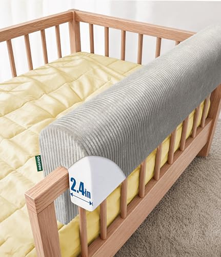 AEOCOO Bettkantenschutz für Kinderbetten 90 cm – weiche Memory-Schaum Bettumrandung, Rausfallschutz & Stoßschutz, geruchsarm, Abnehmbarer waschbarer Bezug