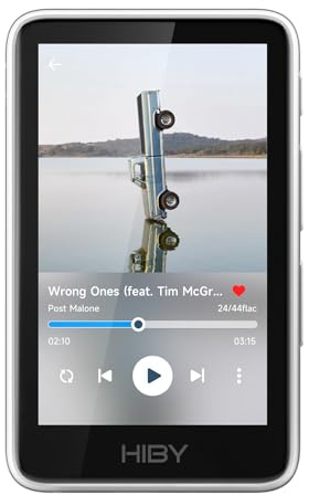 HiBy Music R1 Bluetooth MP3 Player with Touchscreen, Hi-Res Audio & Wireless Dual Certified, Supports Tidal & Qobuz Streaming, LDAC, Expandable Storage up to 2TB, 15-Hour Playtime