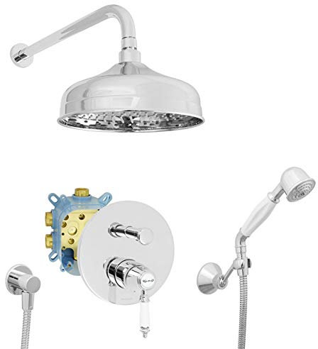 Welfenstein Nostalgie Unterputz-Set EB2-N04 Duscharmatur Montagebox Retro