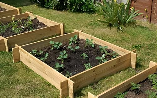 Primrose 248L The Chamberlain Wooden Raised Outdoor Grow Bed Flower Bed Height 20cm 124cm²