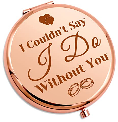 Bridesmaid Gift Thank You Gift Travel Compact Mirror Wedding Appreciation Gift for Women Pocket Makeup Mirror Maid Of Honor Gift for Sister Friend Bridal Shower Gift Engagement Compact Makeup Mirror