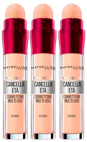 3x Maybelline New York Il Cancella Età Correttore Liquido Multiuso Colore 01 Light - 3 Correttori