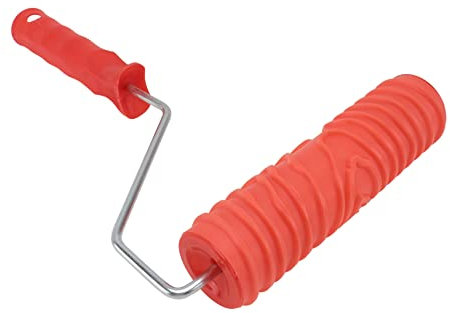 Mikikit Rouleau en caoutchouc pour peindre - Rouleau à structure en bois - Peinture aspect bois - Outil de peinture pour grain de bois - Rouleau à motif - Outil en T - Peinture décorative