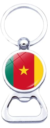 Mode Cameroun Drapeau Porte-Clés Hommes Femmes Décorations Multifonction Décapsuleur Porte-Clés Sac À Main Sac À Dos Charme Pendentif Cadeau Accessoires