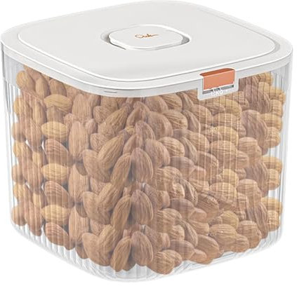 Food Storage Containers - Rice Container | Rice Dispenser | Rice Preservation Container | Large Capacity Rice Bucket | Clear Food Container | Kitchen Storage Containers For Rice And Grain