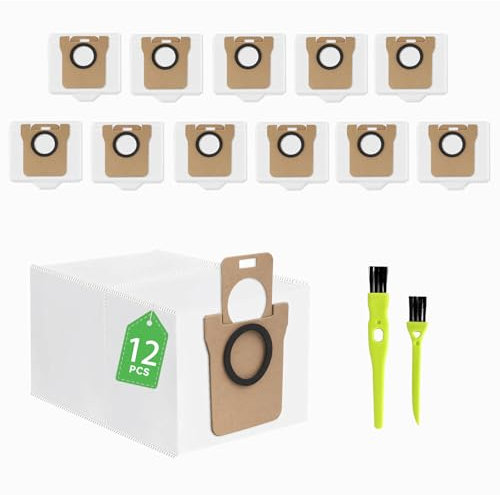 12 sacchetti per aspirapolvere Xiaomi X10+ / X20+ & Dreame L10s Ultra / L20 Ultra / L10 Ultra / L10 Ultra/Robot Aspirapolvere, Sacchetti di Ricambio, Sacchetti per la raccolta polvere da 2,5 litri