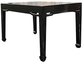 Genérico Table basse Gassho Vintage | Bois de chêne laqué noir brillant | Antiquité chinoise artisanale, élégante pour décorer votre maison | Table basse