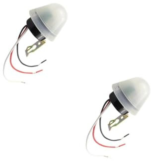 jojofuny 2pezzi Fotocellula Per Controllo Esterne Interruttore Crepuscolare Per Illuminazione e