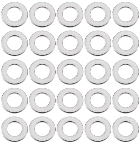 Briny River 200pcs Arandelas Planas de Acero Inoxidable M8 de 8x12x0,2 Mm para Coches Motocicletas Y Muebles A Control Remoto