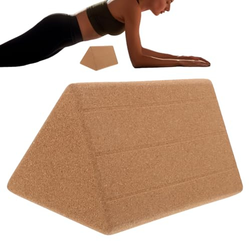 Jingyash Yoga Block - Holz Yoga Trainings Dehnungsblock | Rutschfester Und Tragbarer Unterstützender Dehnungsblock - Für Fitness Frauen Männer Indoor Büro Meditation Tanz Training