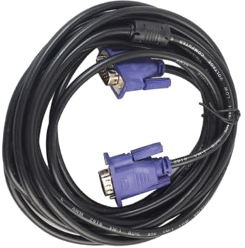 DIYEAH Cable Vga Macho a Macho de 5 Metros con Núcleo de Ferrita Cable Vga para Computadora y Monitor Compatible con PC HDTV Proyector y Pantalla de Alta Resolución