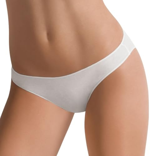 Intimitaly Slip Donna Cotone Vita Bassa, Cotone Bielastico Mini, Bianco e Nero, Confezione da 6 Pezzi Standard Oeko Tex (IT, Testo, S, Regular, Regular, 6 Bianche)
