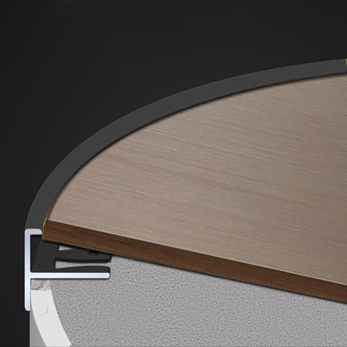 Flexibel trapp-Ed-profil – 135 cm 2-pack F-S kakelklipp, säker gångprofil för kakel- och trästeg (svart, höjd: 15 mm)