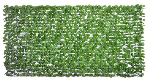 Outsunny Haie Artificiel lierre Brise-Vue décoration Rouleau 3L x 1,5H m Feuillage réaliste Anti-UV Vert
