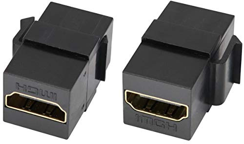 AAOTOKK HDMI Weiblich auf Weiblich Keystone Einsatz Adapter(Schwarz/2Pack)