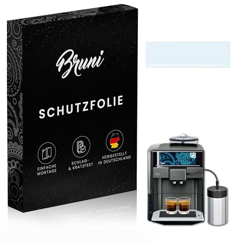 Bruni Schutzfolie kompatibel mit Siemens EQ.6 plus extraKlasse Folie, glasklare Displayschutzfolie (2X)