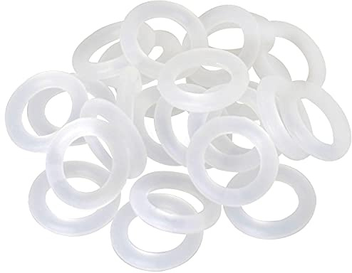 DGZZI 150pcs Rubber O-Ring Switch Dampeners Keycap 8x5x1.5mm Clear White Cherry MX Switch Keyboard Damping O-Ring