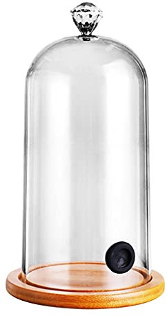 MagiDeal Cubierta de Cúpula con Tapa de Campana de Humo para Tarta de cóctel Accesorio de Barman fácil de Limpiar Campana Ahumador Tapa de Cristal con Válvula Fumador infusión Accesorio
