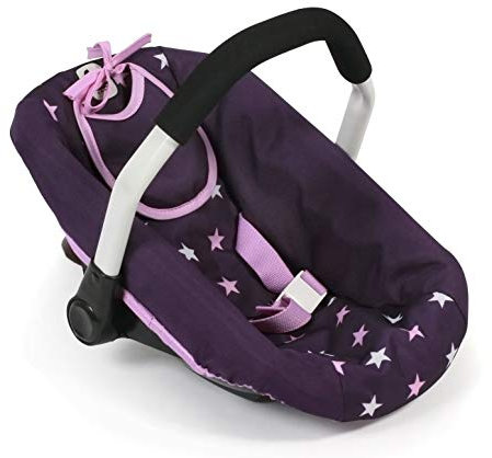 Bayer Chic 2000 708-71 Puppen-Autositz für Baby-Puppen, Puppentrage, Stars lila
