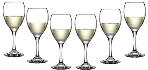 Set of 6 Seattle Wine Glasses Large 35cl Capacity Elegant Tableware Drinking Goblets Ideal Barware Serving Glass 350ml