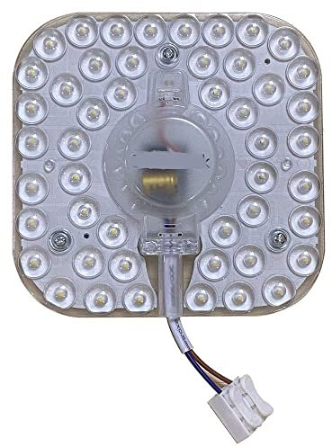 Fasizi Lámpara de Techo LED Cuadrada de 220 V, 24 W, 5600 K, con Esquinas Redondeadas y Placa de Repuesto