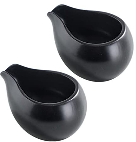 Yardwe 2 Piezas Cubo De Salsa De Bistec Pequeña Jarra De Leche Mini Vertedor De Crema Desnatadora Bote De Salsa Mini Jarra De Crema Plato De Salsa con Asa Cerámica Cacerola De Salsa