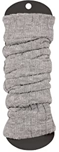 ATEENA Calentadores Largas de Punto de Lana Para Mujeres y Niñas, Puños de Tobillo, Calcetines Altos Hasta la Rodilla sin Pies, Circunferencia Máx de Pantorrillas 40cm, de largo 60cm,Gris