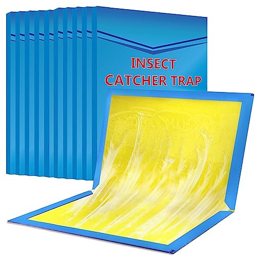 Sticky Traps - Multi-Use Boards Pest Traps Boards - Sticky Pads Board Gum Pads for Commercial Home Indoor Outdoor Garden Garage Kitchen Office (10 Pack)