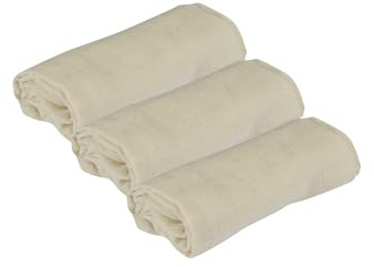 Bébé Douceur, Mullwindeln, 100% Bio-Baumwolle, 60 x 60 cm, einfarbig, Naturbeige, 3 Stück