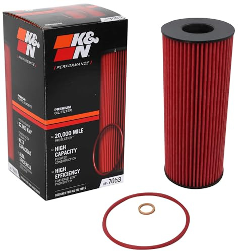 K&N Ölfilter - High Performance-Series kompatibel mit BMW (HP-7053), Rot | kompatibel mit BMW (HP-7053)