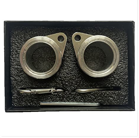 Stormflag 2pcs 3.2cm Zoll Aluminium-Flaggenmast-Befestigungsringe-Set – ideal für Fahnenmasten mit 1–1/4 Zoll Flagpole Hardware1.26inch (Silver)