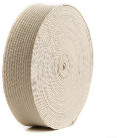 Bandes élastiques polyvalentes pour couture en nylon coloré de 2 cm de large, 5 m de long (beige)
