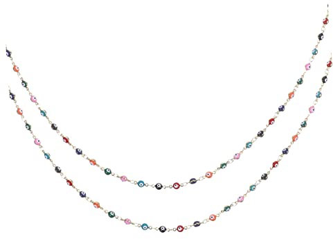 SHINEOFI 10stücke Vergoldete Ketten Für Und Armbänder Schmuckzubehör Für Handgemachte Und Kreative Projekte Lange Ketten Mit Bunten Augen-designs