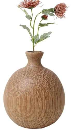 Trockenblumen-Holzvase,Natürliche Tisch-Home-Standvase - Vasendekoration Aus Weißer Eiche Für Dinnerpartys, Zuhause, Feiertage Und -Hochzeitsplanung
