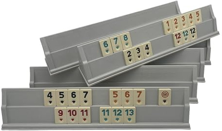 Generisch Rummyclub-Premium Rummy, Rommé, Okey Set, Brettspiel aus Kunststoff (bis zu 6 Spieler)
