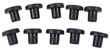 10-teilige Lochkappen aus Vollgummi - 12 mm, hochtemperaturbeständig, T-Typ, SilicSeal-Lochstopfen, staubdichte Dichtungsendkappen - 10 Stück, 8 mm
