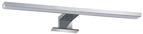 EMKE Spiegelleuchte Bad 40cm Spiegellampe Bad, Spiegellampen für das bad, LED Wandlampe Badezimmer Badlampe Wand, IP44, 8W 6000K, Spiegel Lampe Chrom
