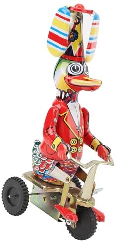 Ente auf Dem Fahrrad, Blechspielzeug, Handgefertigt, Zartes Uhrwerk, Retro-Aufziehspielzeug, für Erwachsene, Sammlungen