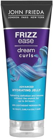 John Frieda Dream Curls Advanced Hydrating Jelly, No-Crunch Curl Gel with 24-Hour Hold, 200ml