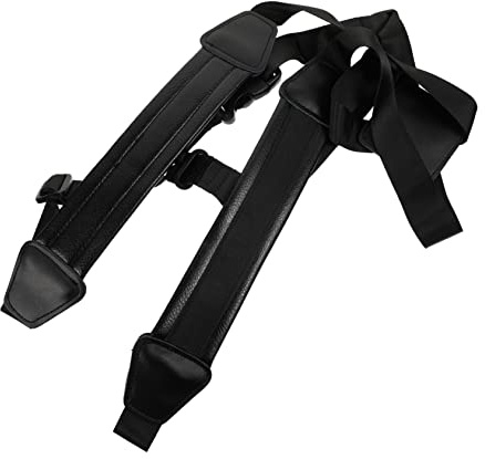 GLSTOY Verstellbarer Saxophongurt Doppelschultergurt Schwarz aus Robustem Material mit Gepolsterten Riemen für Saxophon Spieler und Musikzubehör