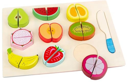 HEMOTON Jouets De Découpe De Fruits pour Garçon Fille Jouet De Découpe De Nourriture Éducatif De Cuisine pour Tout-Petits