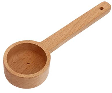 FUNNETOYU 1pieza Cuchara Medidora Multipropósito De Madera De Haya Para Café Para Azúcar Té y Especias Accesorio De Cocina Natural y Duradero
