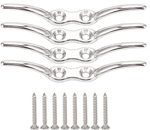 Stainless Steel Durable Rope Cleat Hook for Flagpole Boat Boaters (Total length 150MM)